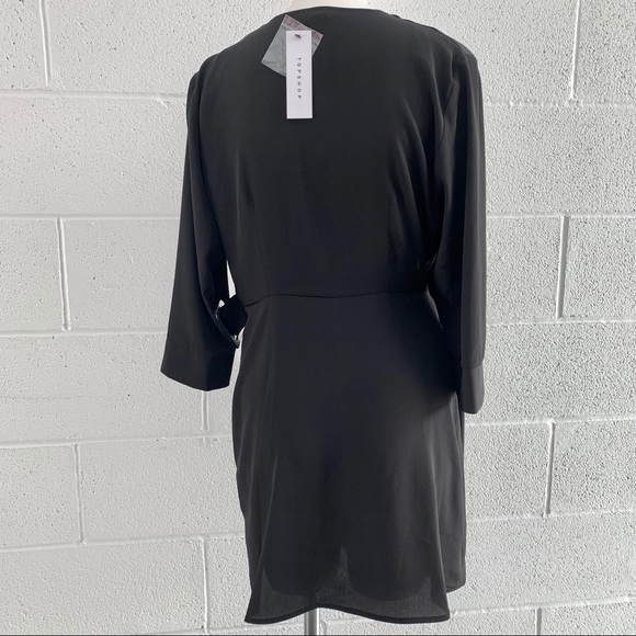 Topshop wrap dress Little Black Dress - Picture 6 of 7
